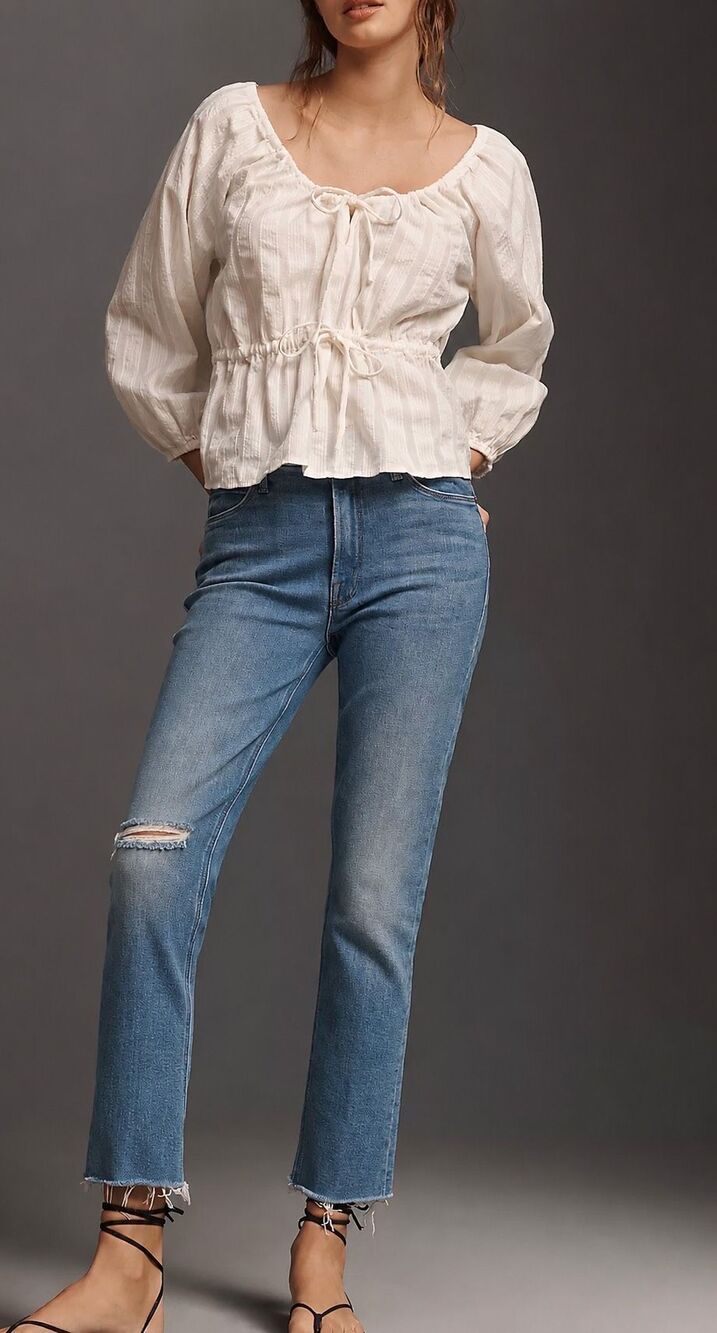 NWOT MOTHER the pixie dazzler ankle fray, Sz 30 $268 E33